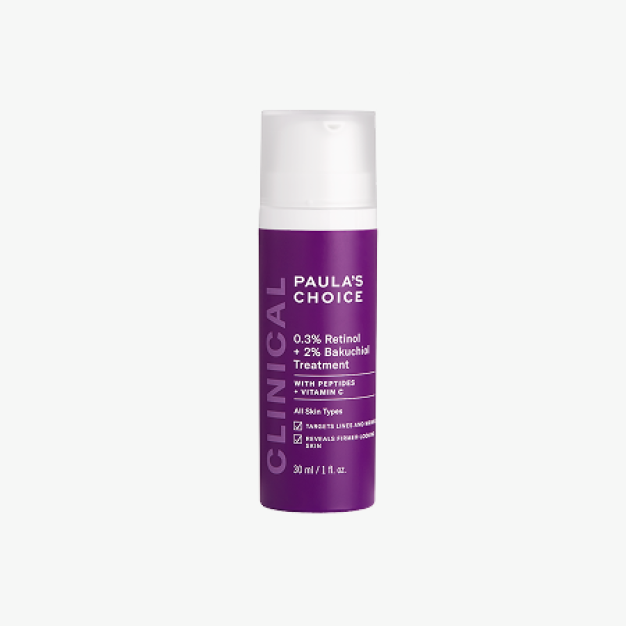 Антивозрастная сыворотка с ретинолом и бакучиолом 30 мл / Clinical 0.3% retinol + 2% bakuchiol treatment
