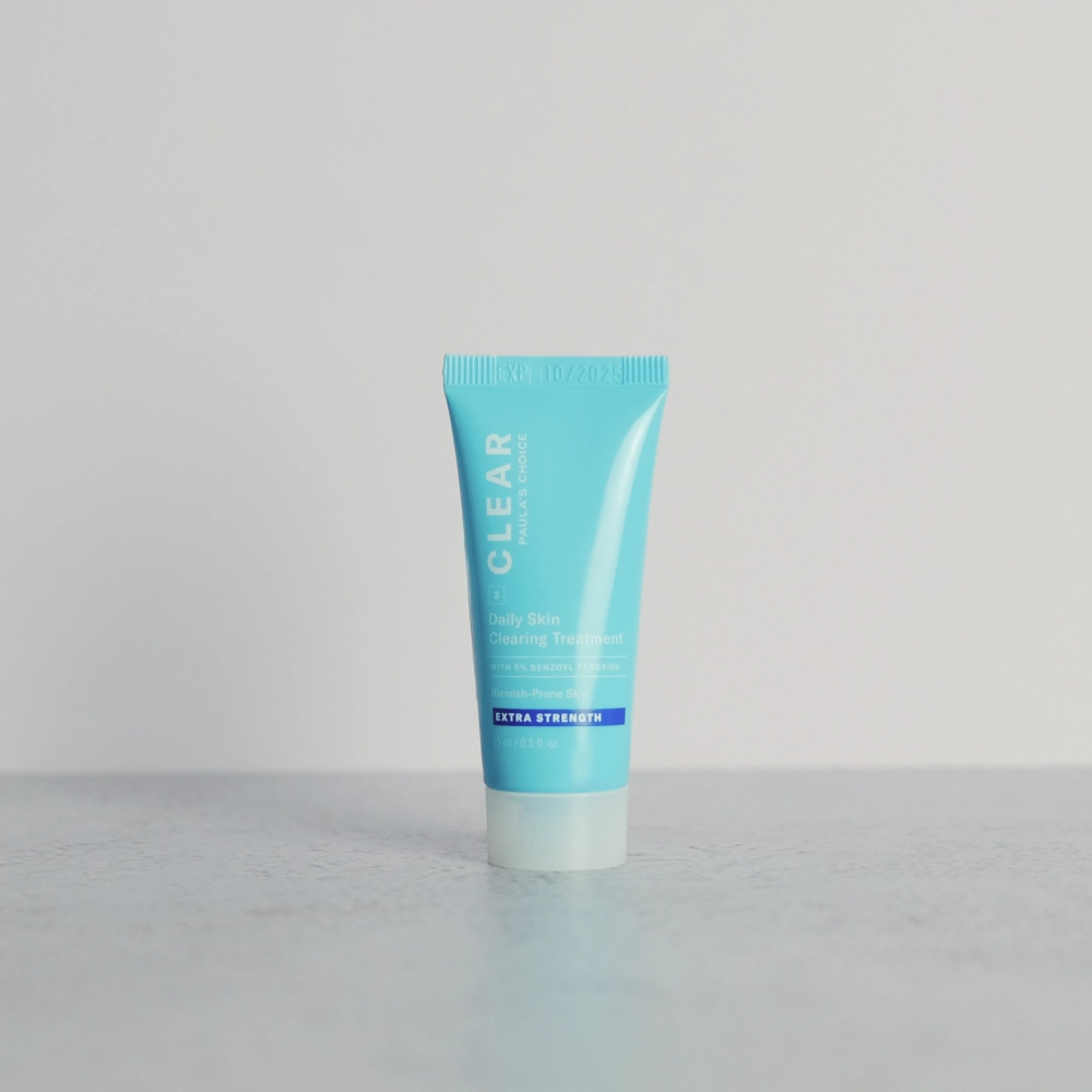 Лечебный крем от прыщей с 5% бензоил пероксида 15 мл / Clear extra strength daily skin treatment with 5% benzoyl peroxide travel